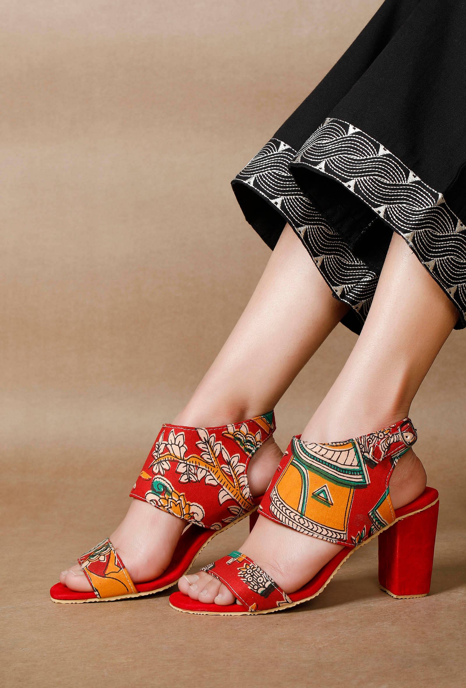 Buy Saint G Black Cross Over Genuine Leather Block Heels - Heels for Women  22768274 | Myntra